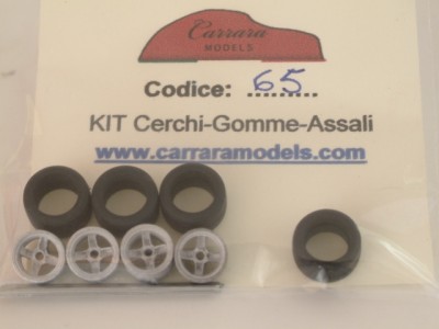 W43-65 set ruote campagnolo a croce 13" per fiat abarth e altri vari modelli anni '60 '70 - scala 1:43